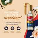 Torani Coffee Syrup, Vanilla Flavored Syrup for Drinks, Pump Included, 25.4 Fl Oz (EXP 04/10/27)