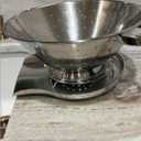 Palksky Colander and Strainer Self Drainer Base Plate Stainless Steel for Kitchen, Metal Countertop Draining Tray for Pasta Rice Noodle Fruit Veggie Food Strainer & Ceramic Colander