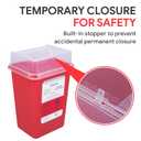 Sharps Container for Home Use and Professional 1 Quart (3-Pack) by Alcedo | Biohazard Needle and Syringe Disposal | Small Portable Container for Travel