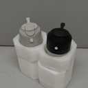 TrendPlain 16oz/470ml Glass Olive Oil Sprayer for Cooking  2 in 1 Olive Oil Dispenser Bottle for Kitchen Gadgets and Air Fryer Accessories, Salad, BBQ - Black & Ash