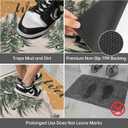 Christmas-Welcome Door-Mats Winter-Pine-Trees Coir-DoormatsNon-Slip Front Door Mat Seasonal Winter-Christmas Holiday Doormat for Indoor Outdoor Entrance Decor 17 X 29 Inch (Cedar)