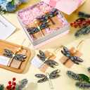 Geelin 6 Pcs Dragonfly Gifts for Women, Dragonfly Ornaments with Story Card, Dragonflies Decor Suncatcher Effect, Dragon Fly Stained Glass Effect for Mom Friend Birthday Gift