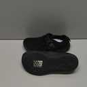 Sisttke Womens Mens Barefoot Slippers Wide Diabetic Shoes with Arch Support Orthopedic Adjustable Walking Slipper Arthritis Edema Swollen House Shoes Indoor Outdoor (Black)