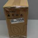 Cesun Small Bathroom Trash Can with Lid Soft Close, 5 Liter/1.3 Gallon Stainless Steel Garbage Can with Removable Inner Bucket, Step Pedal, Slim Waste Basket for Toilet, Office, Bedroom (White&Gold)