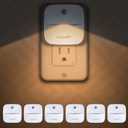 LuxLumin LED Night Lights Plug into Wall with Dusk-to-Dawn Sensor, Automatically Turn on and Off,Night Light for Kids,Bedroom,Bathroom,Stairs,Warm White, 6 Packs