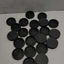 PATIKIL 2-1/4" Plastic Tubing End Caps, 22Pcs Round Hole Plug Insert for Round Iron Pipe Chair Leg Table Bookshelves Patio Furniture, Black