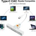 CAC Reader Type C, USB C SmartFold CAC Reader, USB C DOD Military Common Access Smart Card Reader and ID Card Reader,Compatible with Mac Os, Windows,Linux(Mini Foldable and Portable Type C)