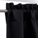 OWENIE Black Valances for Windows, Small Blackout Curtains for Kitchen Bedroom Living Room, Rod Pocket Privacy Modern Solid Short Window Treatment Valance Bathroom Panels, 60" Wx14 L,1 Piece