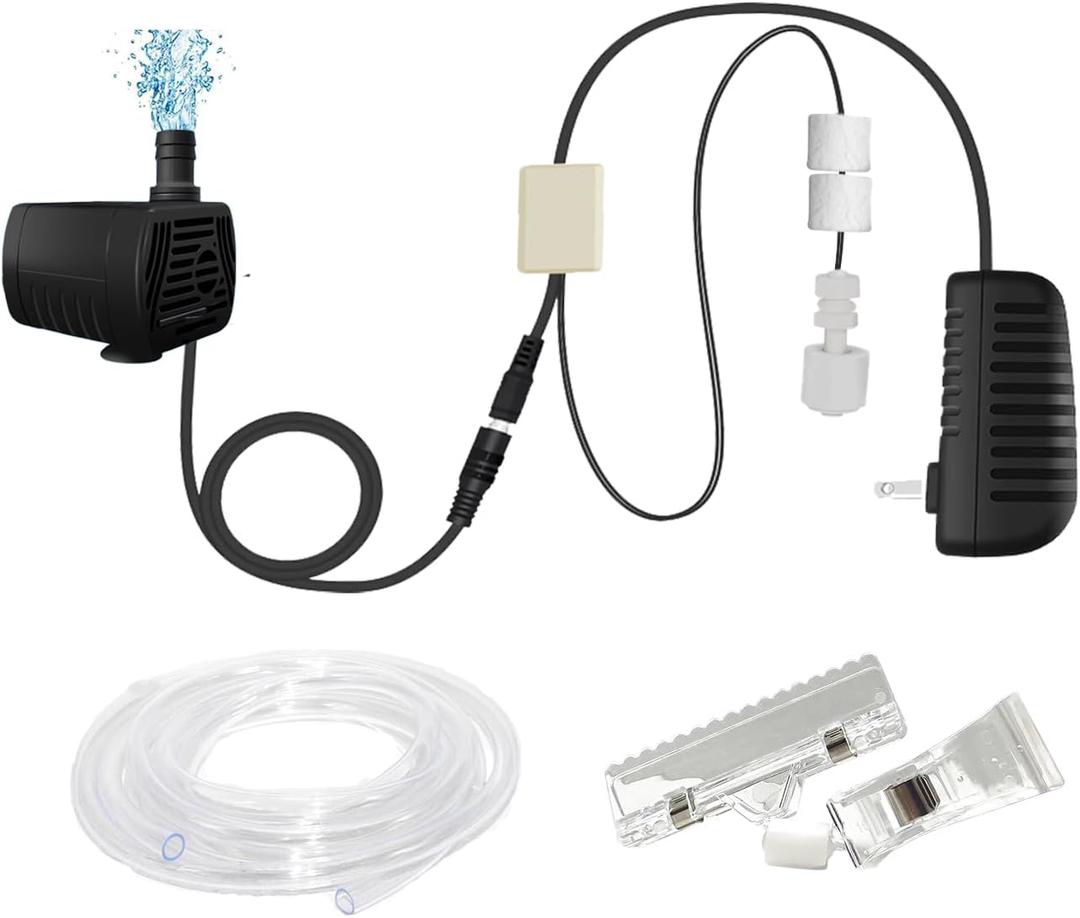 Auto Top Off System with Water Level Sensor, Preset Drain/Refill Function, Auto Start/Stop, Water Pump(200L/H) with 6.5ft Tube for Garden/Tank/Pond/Aquarium/Statuary/Hydroponics, Outdoor/Indoor