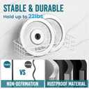 TAILI Shower Caddy Suction Cup 2 Pack with Hooks & Soap Holder, Heavy Duty Shower Organizer for Bathroom, No Drilling Bathroom Organizer with Large Capacity, Metal Storage Holder-White
