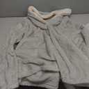 Peaceglad Mens Fluffy Coral Fleece Pajamas Set Pullover Pants Loose Plush Warm Loungewear Sleepwear (X-Large, Grey)