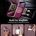 Magnetic for iPhone 15 Pro Case 6.1", Premium Liquid Silicone Case,[Compatible with Magsafe][Soft Anti-Scratch Microfiber Lining],Slim Thin Shockproof Phone Cover-Plum