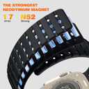 Bandletic Compatible with Apple Watch Ultra 2 Band Men Women, Magnetic Silicone Rugged Sport Watchband for iWatch 49mm(Ultra 3/2/1),46mm(Series 11/10),45mm(9/8/7),44mm(SE3/SE2/SE/6/5/4),42mm(3/2/1)
