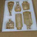 UPBUD Amber Glass Bud Vases Set of 12, Gold Mini Flower Vase for Centerpieces, Small Vases in Bulk for Wedding Decorations, Vintage Vase for Table, Recepetion, Home Dcor