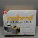 Upgraded Fully Enclosed Cat Litter Box with Lid, Covered Cat Box Enclosure, Anti-Splashing Easy to Clean Kitty Litter Boxes with Drawer, 3 Modes can Use from Kitten to Adult(White&Grey)