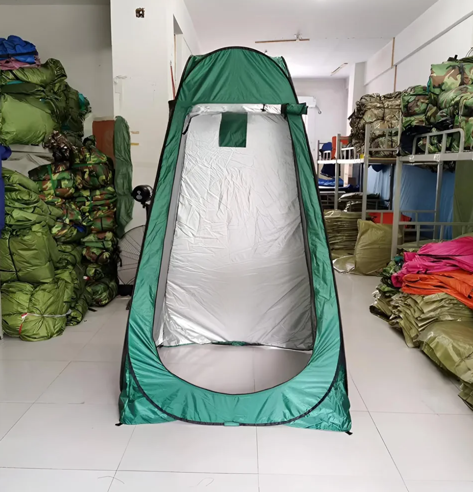 Shelter with 4 Stakes & Wind Ropes, Thickened Outdoor -Up Tent for Hiking Beach Travel, Quick Setup Weather- Toilet Shower Tent for Adults
