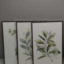 Black Framed Canvas Wall Art for Living Room - Large Size Decor for Bedroom, Green Leaves Paintings, Office Pictures, Kitchen and Bathroom Decoration - Set of 3 Piece Framed Art Prints