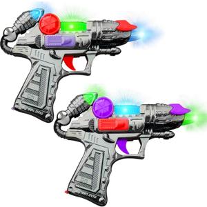 ArtCreativity Ranger Hand-Gun Toy Set with Flashing Lights & Sounds, 2 Cool Futuristic Handguns, Pretend Play, Great Party Favor, Gift for Boys and Girls, Batteries Included