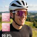 OULAIQI Cycling Sunglasses Polarized Sunglasses for Cycling Men Women with 1 Lens or 3 Interchangeable Lens Baseball Glasses