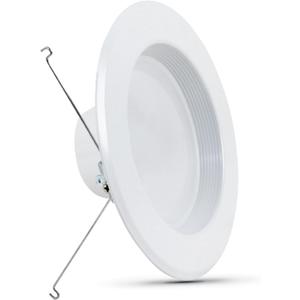 Feit Electric LED Recessed Downlight, fit Most 5-6" Housing Cans, Baffle Trim, Dimmable, 75W Equivalent 10.2W, 925 LM Retrofit kit, 75 Watt, 2700K Soft White, 6-Pack LEDR56B/927CA/MP/6 (5-6 Inches)