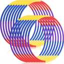 Vinsot Toy Hoop Detachable Plastic Hoops Exercise Equipment Toy Adjustable Rings for Sports Party Game Dance Pet Training