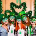 166 PCS St. Patrick's Day Accessories Party Decorations, Tattoo Stickers, Shamrock Glasses, Mustaches and Coins, Irish St. Patrick's Day Green Party Favors