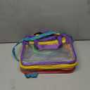 6 Color Large Toy Storage Bags with Labels, Reusable Clear PVC Board Game Storage, Travel Waterproof Organizer Bags with Zipper for Building Blocks, Puzzle, Kids Books