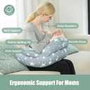 Chilling Home Nursing Pillow for Breastfeeding, Adjustable Nursing Pillow Breast Feeding Pillow Bottle Feeding, Breastfeeding Essentials for Newborn, Removable Cover 