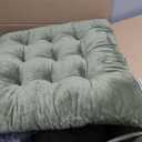 Chair Pads Rectangle Stool Cushion Soft Cotton Fabric Barstools Cushions with Ties,green-30x45cm/11.8x17.7