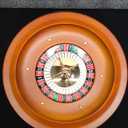 Wooden Roulette Wheel, 11 inch Solid Wood Casino Roulette Wheels for Adults, Professional Roulette Board for Home Game Night Party (Red)