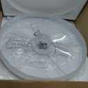 VOLISUN Low Profile Bladeless Ceiling Fans with Dimmable LED Light, 23.6in Flush Mount for Bedroom (White)