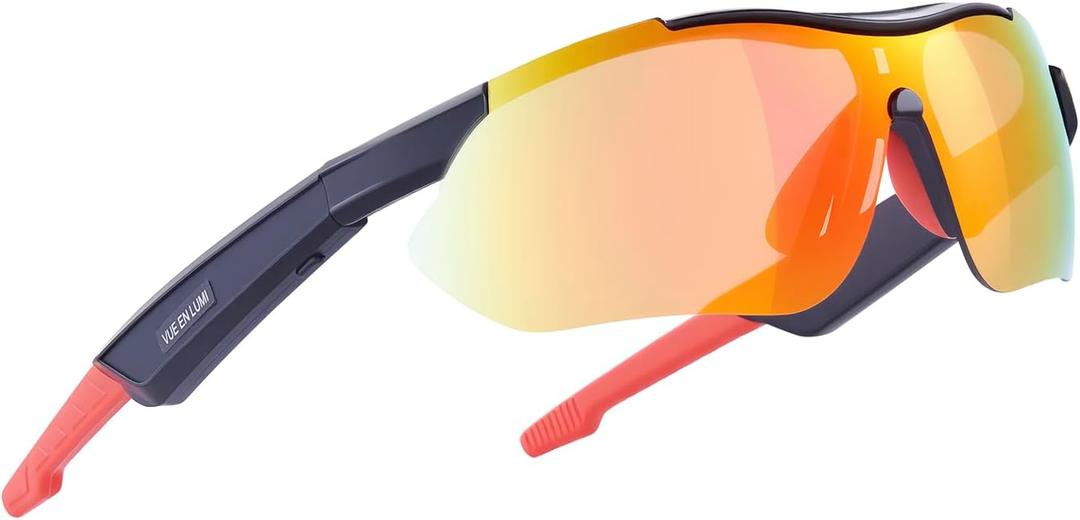 Smart Audio Glasses with Bluetooth 5.3, Ultra Lightweight Polarized UV400 Sunglasses, Photochromic Lenses for Men Women, Multi-Device Pairing Open Ear Eyewear for Cycling Running Yellow