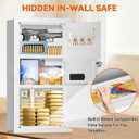 25.6" Tall In Wall Safe Between Studs Fireproof, Fire Wall Security Safes