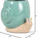 Abbott Collection Stoneware Snail Planter - Small (5" H, 3" Opening)