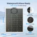 ECO-WORTHY 2pcs 130 Watt (260W) 12BB Flexible Solar Panels,23.5% High-Efficiency Waterproof Monocrystalline Lightweight Solar Panel for RV,Boats,Curved Surfaces,Roofs,Cabin