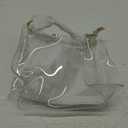 Stadium Approved Bags for Women -Shoulder Bags PVC Purse, Concert Bag (Clear-plastic Strap)