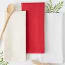 DII Basic Solid Dishtowel Collection Cotton Flat Woven, Small Set, 18x28, Natural, 6 Piece