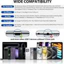 Open Ear Headphones Wired for Samsung S25 S24 Ultra S23 Fe S22+ A35, USB Type C Earphone with Mic Over Ear Wired Earbuds with Ear Hook for iPhone 17 Air 16 15 Pro Max Plus/iPad/Pixel 10 9 8a 7