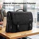 MATEIN Messenger Bag for Men, Briefcases Lightweight Men's Laptop Bag 15.6 inch Water Resistant Crossbody School Satchel Bags Computer Work Office Bag with Shoulder Strap, Black