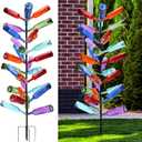 1 Pcs Tall Wine Bottle Tree 30 Wine Bottle Tree Outside 70.8 Inch Christmas Bush Colorful Holder Artificial Black Metal Trees Garden Decorative for Wedding Outdoor Decor
