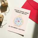 2 x Funny Wedding Card for Bride and Groom, Engagement Card with Map, Newly Weds, Bridal Shower Gifts