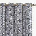 jinchan 80% Blackout Curtains for Living Room, Geometric Patterns Drapes for Bedroom, Window Treatments for Room Darkening, Grommet Top Thermal Insulated Curtains 90 inch Length 2 Panels Set, Blue