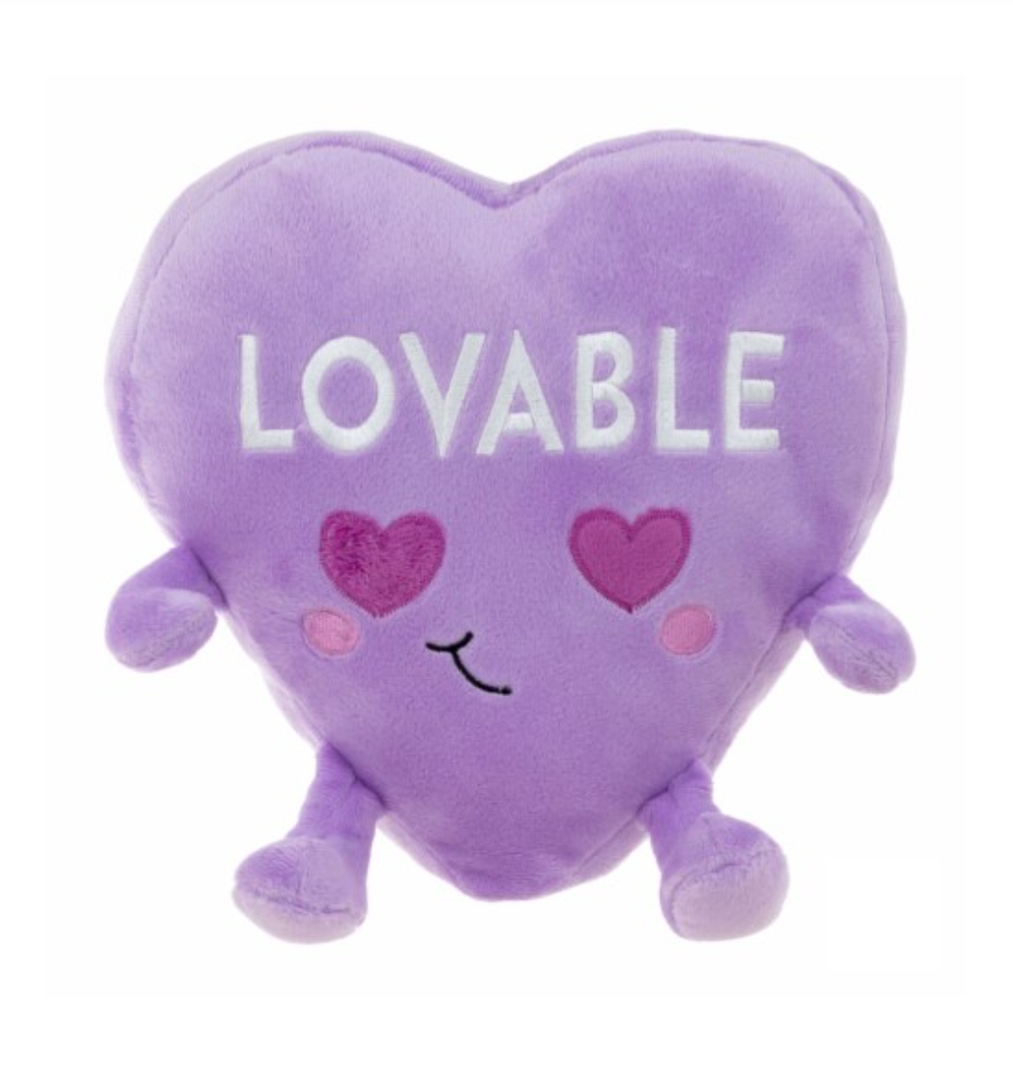 Holiday Home 9.5 Inch Purple Heart Plush