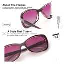 SIPHEW Retro Small Wrap Sunglasses for Women | Lightweight Square Frame with 100% UV400 | Polarized Shade for Womens
