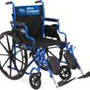 Invacare Wheelchair for Adult, Compact Folding Manual Wheel Chair with Flip-Back & Removable Desk-Length Arms, Fold-Down Backrest, Lightweight Design, Swing-Away Footrests, 300lb Weight Capacity