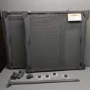 No Bottom Bar Baby Gate for Stairs, 34-55 Safety Dog Gate with Large Walk Thru Door, Mesh Pet Gates for Doorways, Dual Openings Swinging Baby Gate Indoor/Outdoor, Gray