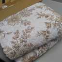 WONGS BDEEING King Size Quilt Set, Brown Quilt Bedding Set with 2 Pillowcases, Botanical Quilt for King Bed, Soft Microfiber Lightweight Coverlet Bedspread for All Season (110"90", 3 Pieces)