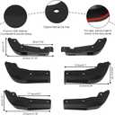 Mud Flaps Delete Compatible with GMC Sierra 1500 2019-2025, Including Front and Rear Mudflaps, All Weather Protection Heavy Duty ABS Mud Guard Delete for Trucks, Easy Install