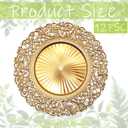 13 Inch Gold Plastic Charger Plates Set 12 Pack, Elegant Round Disc Chargers for Table Setting, Decorative Placemats for Regular Dinner Plates, Holidays, Events, and Entertaining (Design B)