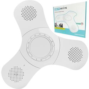 Skywin Bluetooth Conference Speaker with Microphone, Portable Wireless Speaker for Office Desk, Computer, and Laptop, Bluetooth Microphone for Conference Room, and PC, Smart Speakerphone (White) (1 Pack (White))